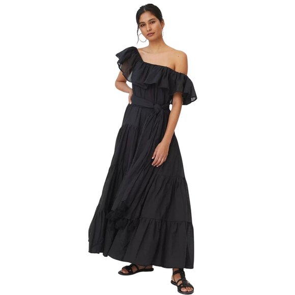 Anthropologie Dresses & Skirts - Anthropologie Erika Pena Black Ruffled Voile Tiered Maxi Dress - NWT - Size M/L